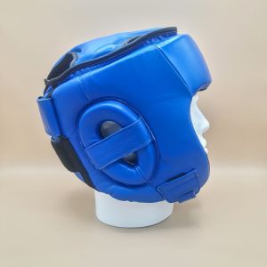 Քիքբոքսի գլխարկ — Everlast կաշի — կապույտ