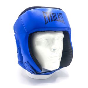 Քիքբոքսի գլխարկ — Everlast կաշի — կապույտ