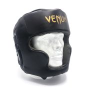 Բռնցքամարտի գլխարկ Venum կաշի սև