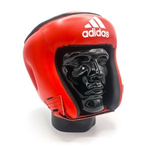 Քիքբոքսի գլխարկ — Adidas կաշի — կարմիր